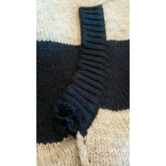 NWOT BUFFALO DAVID BITTON Men's Sweater Jacket SMALL Blue/Gray Stripe DEFECT - Picture 5 of 7